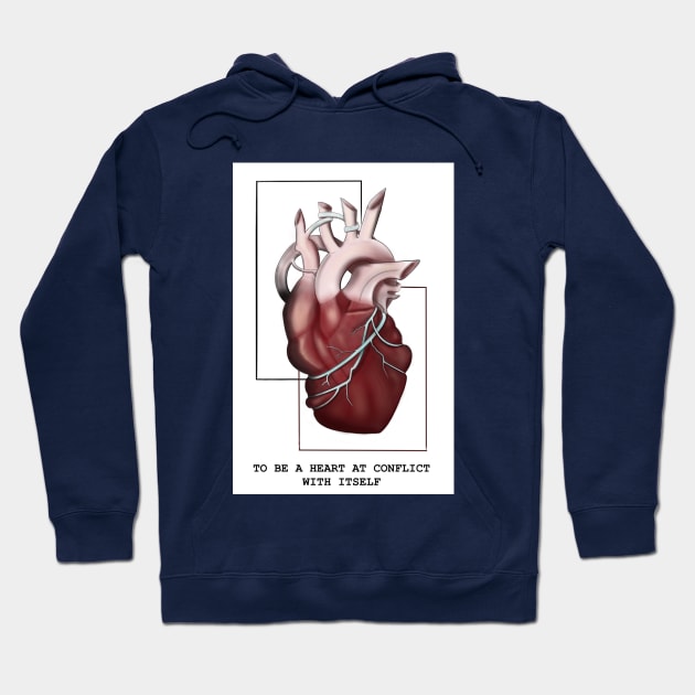 A Heart At Conflict Hoodie by ART1STKNOWN